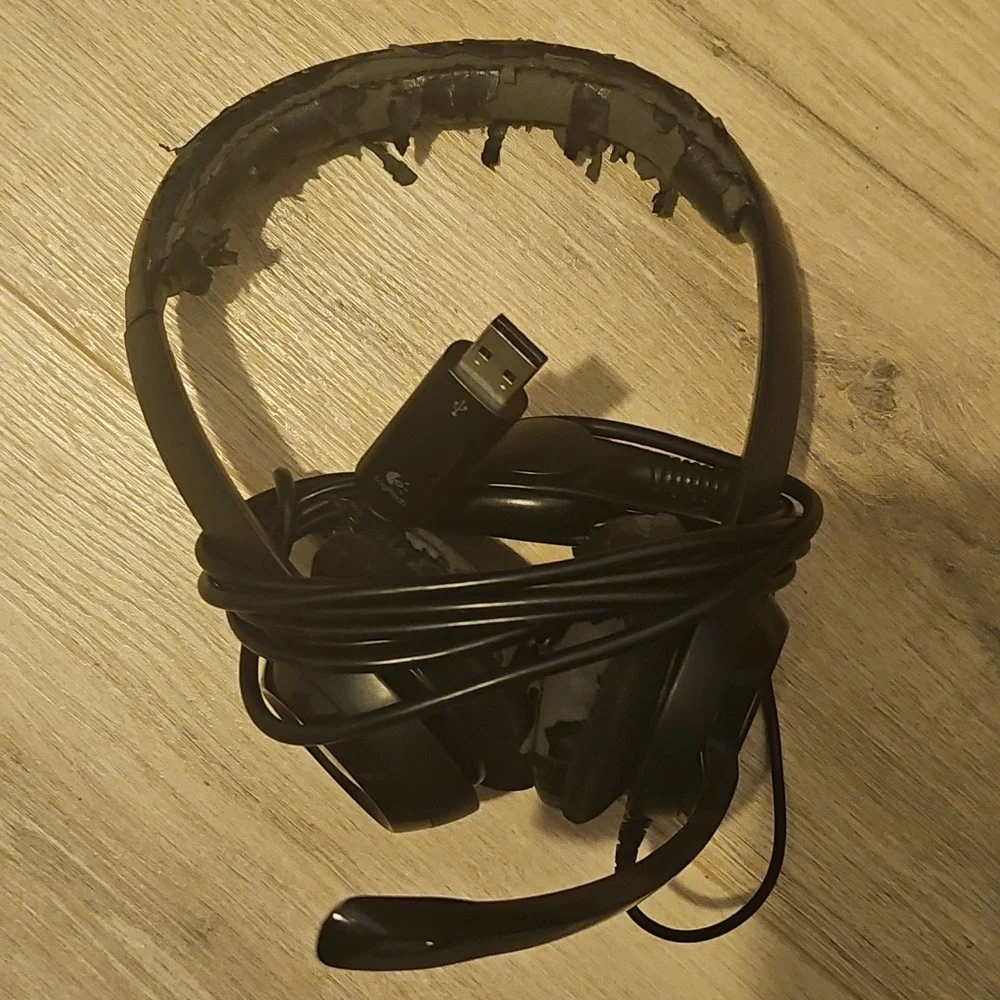 Logitech headset black with microphone - Picture 2 of 4